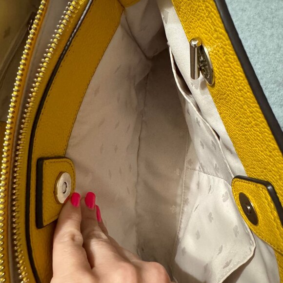 KATE SPADE YELLOW/GOLD Jordyn handbag, Pebbled leather - Picture 4 of 10